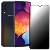 Samsung Galaxy A30 / A50 Hayalet Privacy Gizli Cam Ekran Koruyucu Siyah - 1