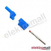 4mm Korumalı Mavi Banana Jack - 5 Adet - 1