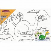 Dinazor Desenli Pres Tuval Boyama 20x30 cm - 1