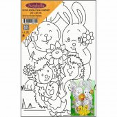 Hayvan Desenli Pres Tuval Boyama 20x30 cm - 1