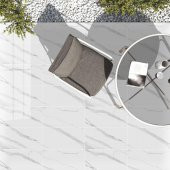 Renkli Duvarlar 60-30 Cm Beyaz Mermer Desen Yapışkanlı Yer Duvar Döşemesi NWYP10 - 8