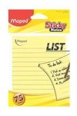 Maped Yapışkanlı Not Kağıdı Çizgili 100 Yaprak 101x125 Mm Sarı - 1