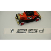 Bmw 125d Bagaj Krom Metal 3M 3D Yazı Logo - 3