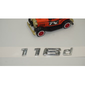 Bmw 116d Bagaj Krom Metal 3M 3D Yazı Logo - 3
