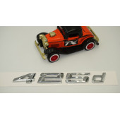 Bmw 425d Bagaj Krom Metal 3M 3D Yazı Logo - 3