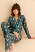 Pamuklu Uzun Kollu Gömlek Pijama Takımı: Rahat Uyku Koleksiyonu - 11