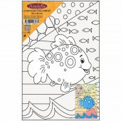 Balık Desenli Pres Tuval Boyama 20x30 cm - 1
