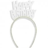 Happy Birthday Simli Eva Taç Beyaz - 1