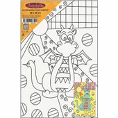 Ejderha Desenli Pres Tuval Boyama 20x30 cm - 1