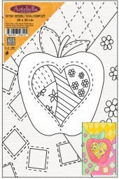 Elma Desenli Pres Tuval Boyama 20x30 cm - 2