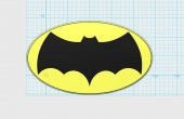 Klasik 1966 Tv Serisi Batman Logo Arka Plan İle Plastik Aparat - 1