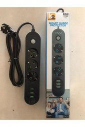 K2 AKIM KORUMALI GRUP PRİZ 3 USB - 1
