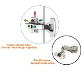 Meridyen 45 Derece Dolap Kapak Menteşesi Tas Menteşe - 3