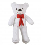 Papyonlu Sevimli Peluş Şaşkın Ayı 80 cm - Sevgiliye Özel HEDİYE thumbnail 5