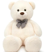 Papyonlu Sevimli Peluş Şaşkın Ayı 80 cm - Sevgiliye Özel HEDİYE - 5