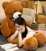 Sevgiliye Özel- Papyonlu 140 Cm Dev BOY Sevimli Peluş Koca Ayı - % 100 Yerli, Pelüş Ayıcık - 4