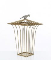 Vitale Branko Kare Orta Papağanlı Mumluk Gold 37 cm AK.JA0084 - 1