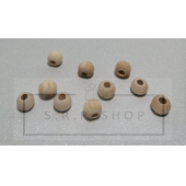 10 mm Ham İşlenmemiş Ahşap Boncuk-150 adet - 1