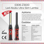 Brio Usb Şarjlı, Mıknatıslı, Askılı, Işık Ayarlı Led Fener, Led Lamba 1000 Lümen Güçlü Işık Tamirci Feneri - 2