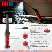 Brio Usb Şarjlı, Mıknatıslı, Askılı, Işık Ayarlı Led Fener, Led Lamba 1000 Lümen Güçlü Işık Tamirci Feneri - 3