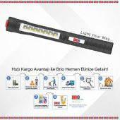 Brio Mıknatıslı Kalem Led Lamba Micro Usb Girişli Oto Tamirci Lambası, El Feneri 7+1 Kalem Lamba - 6