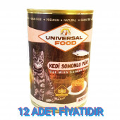 UNİVERSAL FOOD PATE SOMONLU KEDİ KONSERVE 400GR - 1