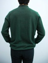 8001 Yeşil Polo Yaka Selanik Cepli Kazak - 3