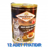 UNİVERSAL FOOD PATE KUZU ETLİ KEDİ KONSERVE 400GR - 1