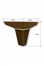 Mobilya Koltuk Ayağı Baza Çekyat Chester Oturma Grubu Ayağı 12 Cm 8 Adet - 2