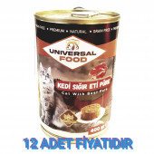 UNİVERSAL FOOD PATE SIĞIR ETLİ KEDİ KONSERVE 400GR - 1