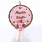 Lora Davet Kız Bebek kapı süsü, Hastane kapı süsü, Duvar süsü (1 Adet) Pembe - 36111 - 1