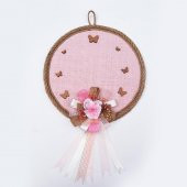 Lora Davet Kız Bebek kapı süsü, Hastane kapı süsü, Duvar süsü (1 Adet) Pembe - 36111 - 4