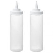2Li Sos Şişesi,Pratik  IKEA Şeffaf 330 ml 2 Adet Beyaz - 1