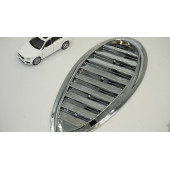 Arazi Off Road Binek Araç Ön Kaput Gümüş Krom Air Flow Rüzgarlık thumbnail 2
