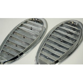 Arazi Off Road Binek Araç Ön Kaput Gümüş Krom Air Flow Rüzgarlık thumbnail 3