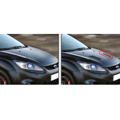 Arazi Off Road Binek Araç Ön Kaput Gümüş Krom Air Flow Rüzgarlık thumbnail 5