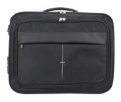 Unisex 17.3" Siyah Çelik Kasalı Laptop Evrak Notebook Bilgisayar Çantası - 1