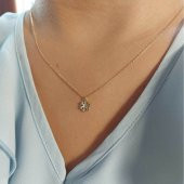 Kar tanesi altın kolye 1.25 gram - 1