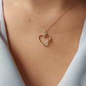 Kalpli altın sonsuzluk kolye 2.15 gram - 2