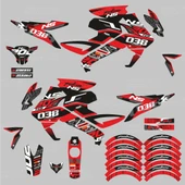 Bajaj Pulsar 200 NS Red Flou Design Sticker Set Kırmızı Siyah - 2