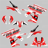 Bajaj Pulsar RS 200 R-Tech Design Sticker Set Kırmızı - 2