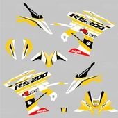 Bajaj Pulsar RS 200 R-Tech Design Sticker Set Sarı - 2