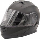 Vinz 162 Çene Açılır Motosiklet Kaskı Mat Siyah - 1