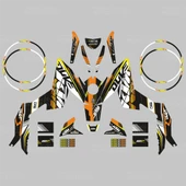 KTM Duke 125 Sport Line Sticker Set Yellow - 2