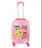 Çocuk Valizi Pembe Kedi Baskılı 8683255010066 - 1