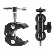 Ayex Dual Ball Heads Magic Arm + Super Crab Clamp Kelepçe - 10