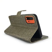 Xiaomi Redmi 9T Kılıf FitCase Fabric Kapaklı Cüzdanlı - 4