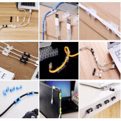 20'li Yapışkanlı Kablo Düzenleyici Ve Toplayıcı Klips - 3