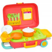 Orjinal Barbie Taşıma Bavullu Mutfak Seti Evcilik Oyuncakları Role Play Oyuncağı - 3