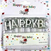 Happy Birthday Doğum Günü Mumu GÜMÜŞ SILVER - 1